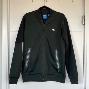 Adidas men’s bomber jacket medium bottle green and black